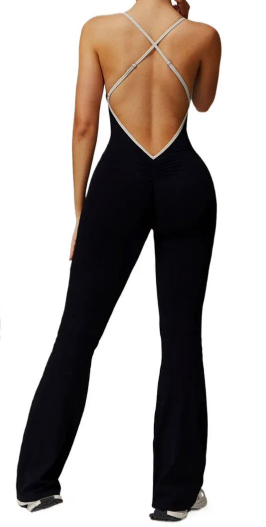 Monochrome Edge Jumpsuit